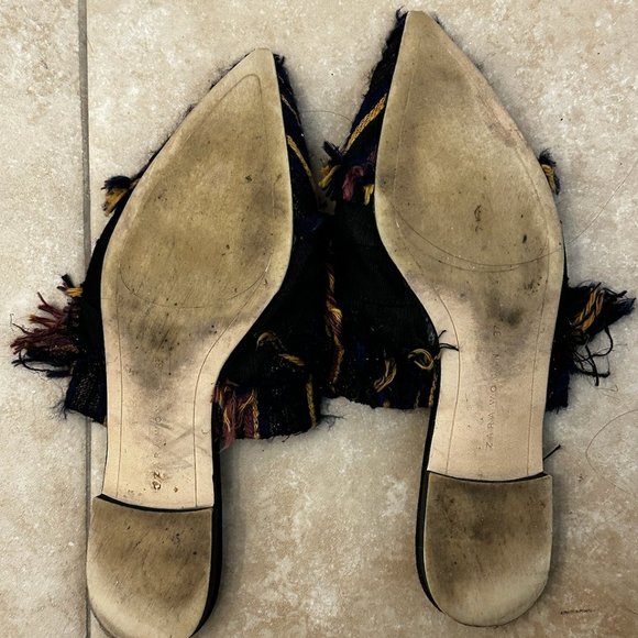 Zara Woman Fringe Mules size 37 - Picture 5 of 6